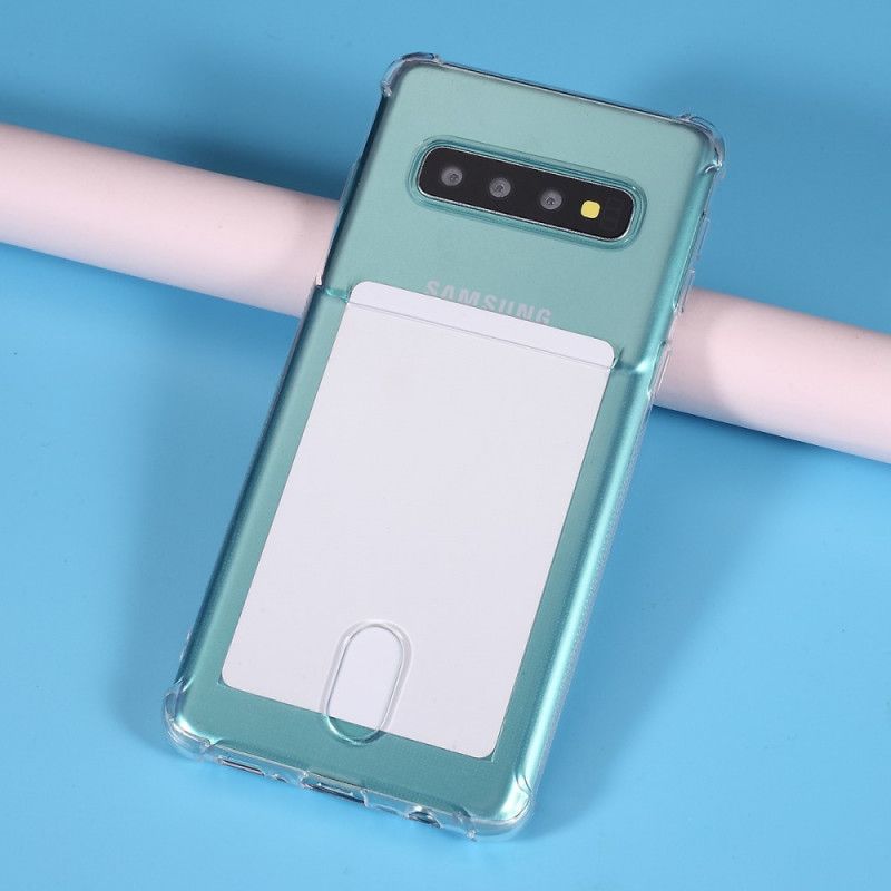 Cover Samsung Galaxy S10 Gennemsigtig Kortholder