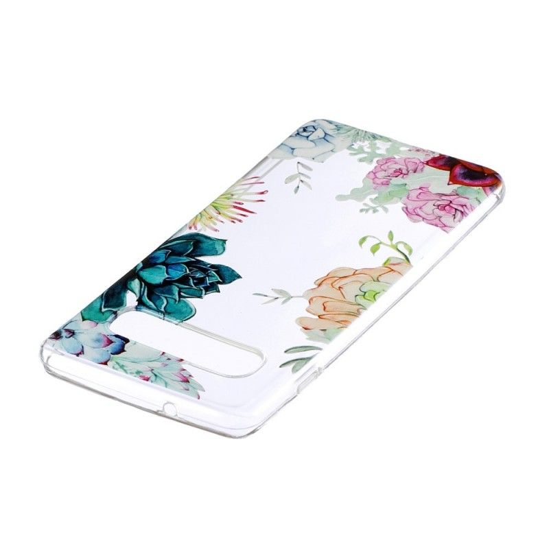 Cover Samsung Galaxy S10 Gennemsigtige Akvarelblomster