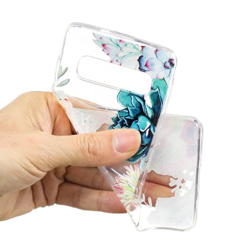 Cover Samsung Galaxy S10 Gennemsigtige Akvarelblomster