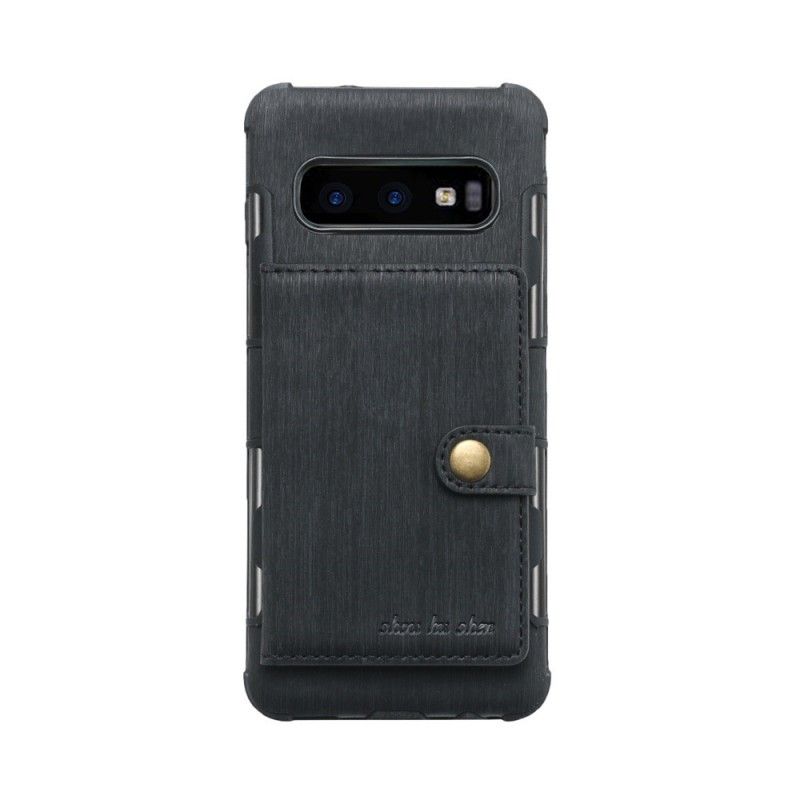 Cover Samsung Galaxy S10 Grå Premium Stofkortholder