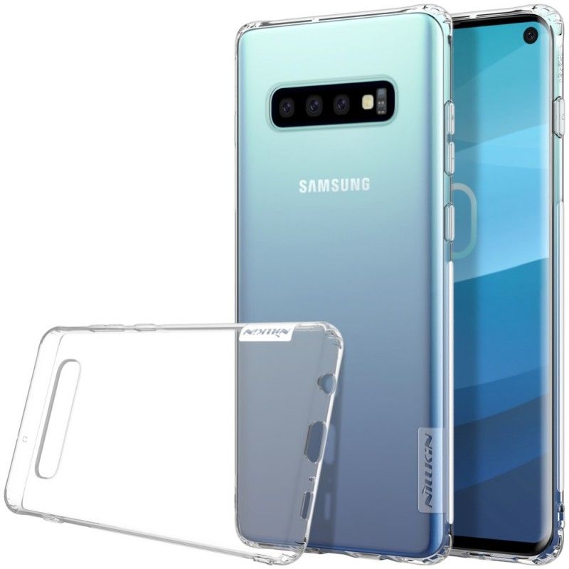 Cover Samsung Galaxy S10 Hvid Gennemsigtig Nillkin