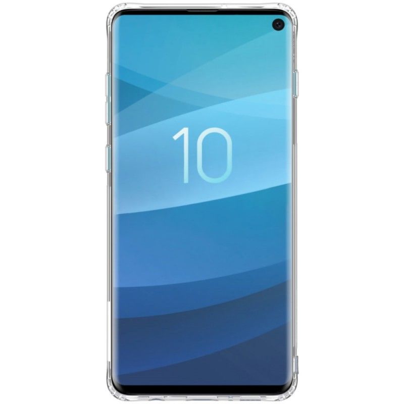 Cover Samsung Galaxy S10 Hvid Gennemsigtig Nillkin