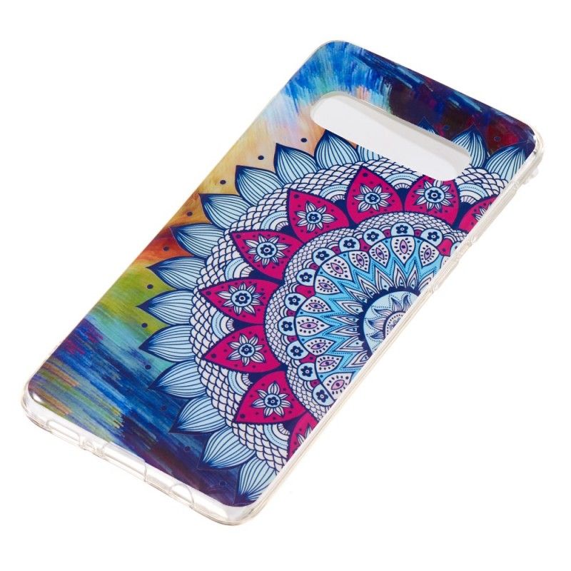 Cover Samsung Galaxy S10 Mobilcover Fluorescerende Mandala