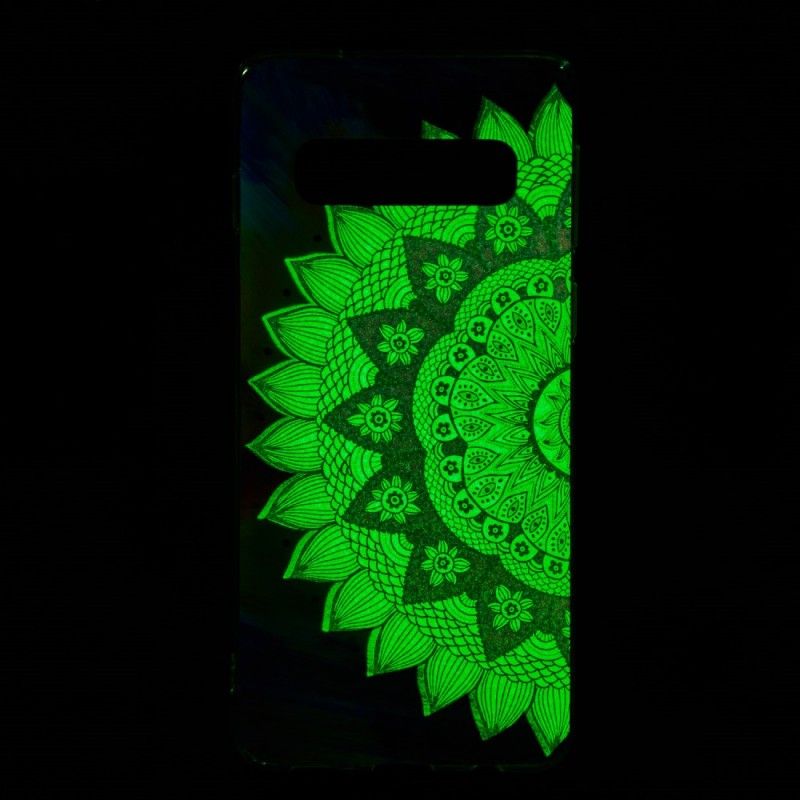 Cover Samsung Galaxy S10 Mobilcover Fluorescerende Mandala