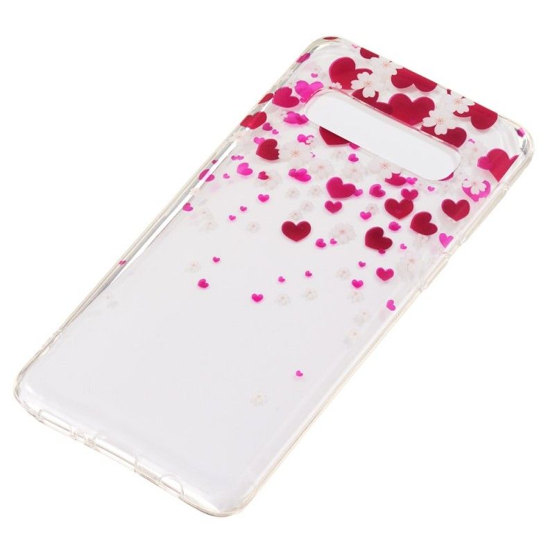 Cover Samsung Galaxy S10 Mobilcover Hjerteregn