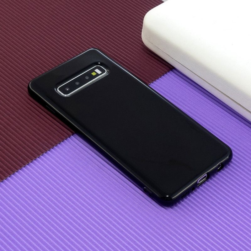 Cover Samsung Galaxy S10 Rød Skinnende Og Smidig