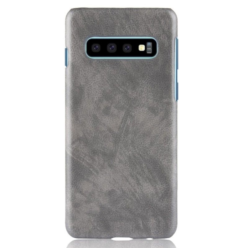 Cover Samsung Galaxy S10 Sort Lychee-Lædereffekt