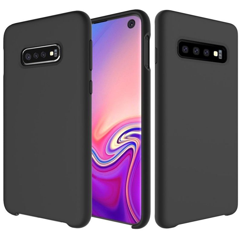 Cover Samsung Galaxy S10 Sort Mat Silikone Beskyttelse