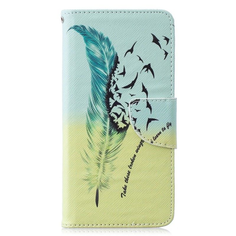 Flip Cover Læder for Samsung Galaxy S10 Lær At Flyve