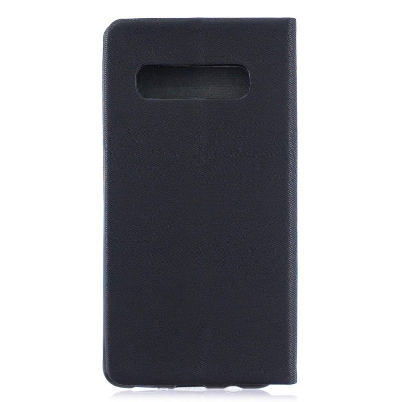 Flip Cover Læder Samsung Galaxy S10 Lodret Linje