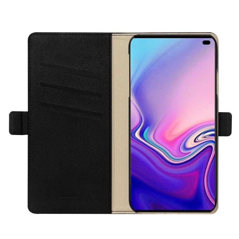 Flip Cover Læder Samsung Galaxy S10 Sort Dzgogo Miloserie Beskyttelse