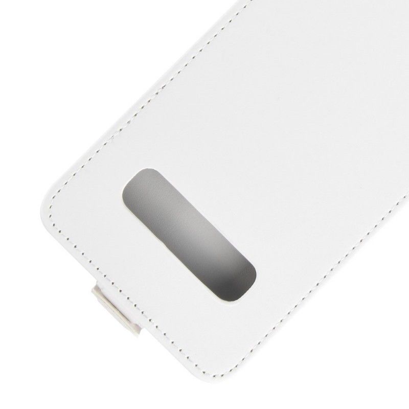 Flip Cover Læder Samsung Galaxy S10 Sort Foldning Af Lædereffekt Original