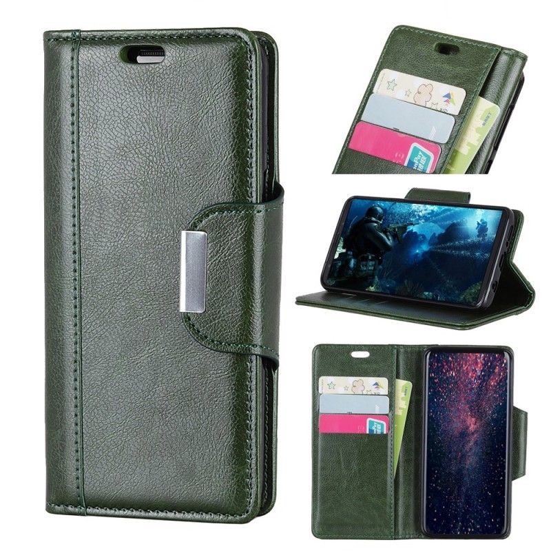 Flip Cover Samsung Galaxy S10 Grøn Kunstlæder Elegance Lukning