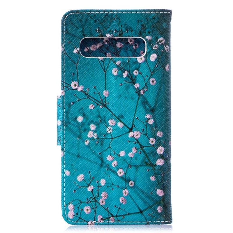 Flip Cover Samsung Galaxy S10 Mobilcover Blomstrende Træ