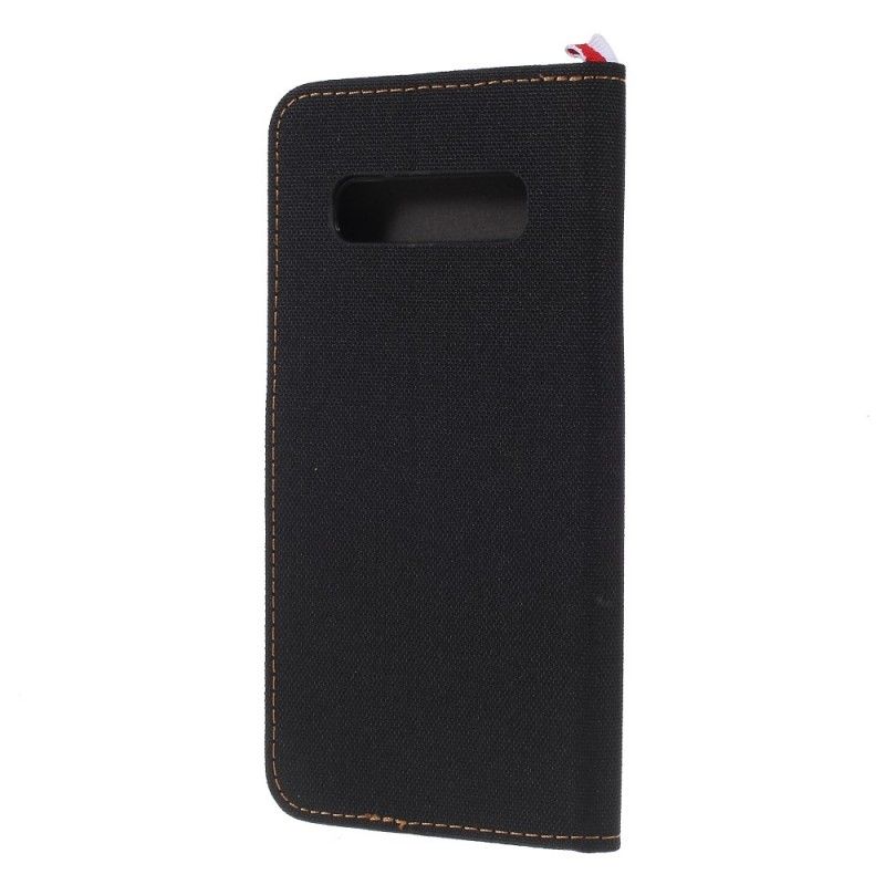 Flip Cover Samsung Galaxy S10 Mobilcover Denim- Og Lædereffekt