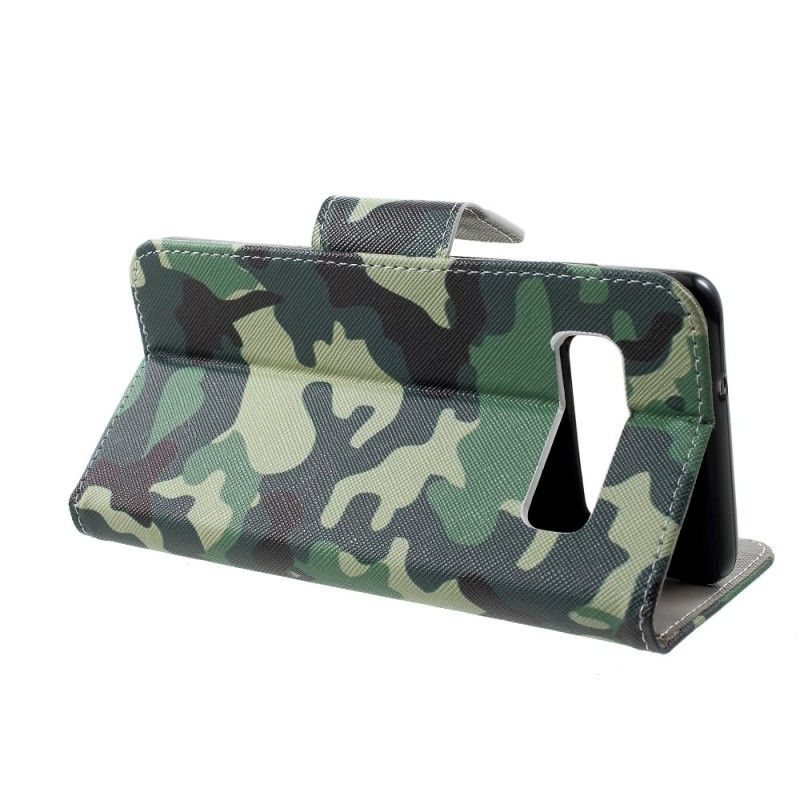 Flip Cover Samsung Galaxy S10 Mobilcover Militær Camouflage