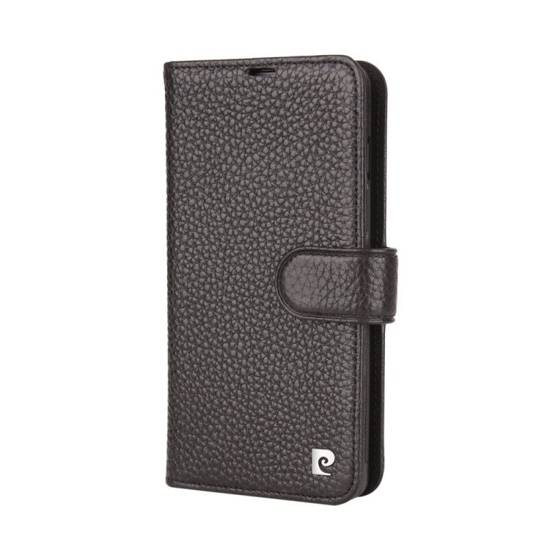 Flip Cover Samsung Galaxy S10 Sort Ægte Pierre Cardin Lychee Læder