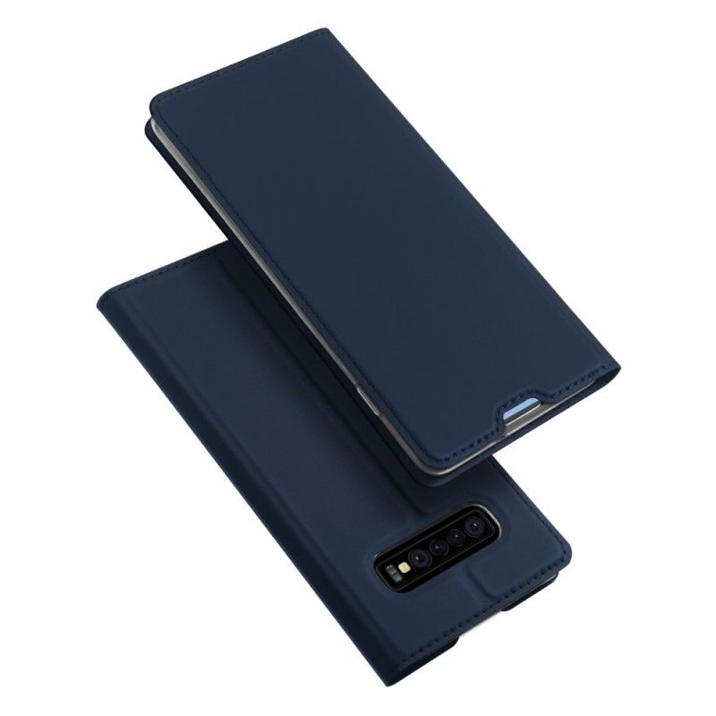 Læder Cover Samsung Galaxy S10 Sort Mobilcover Førsteklasses Serie