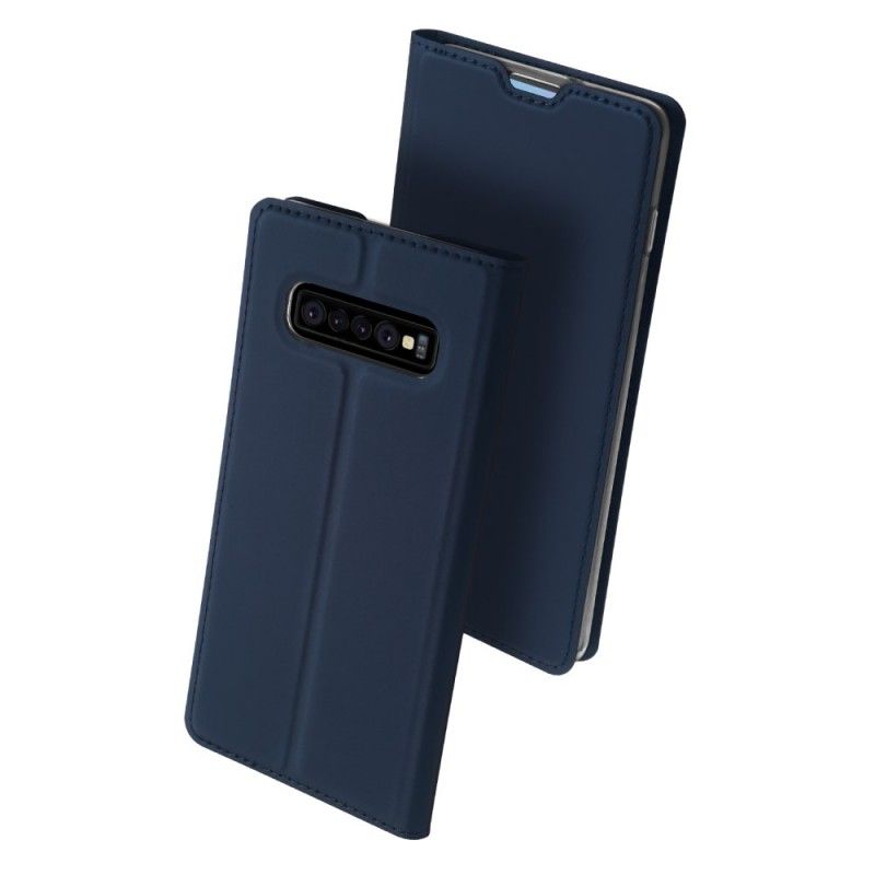 Læder Cover Samsung Galaxy S10 Sort Mobilcover Førsteklasses Serie