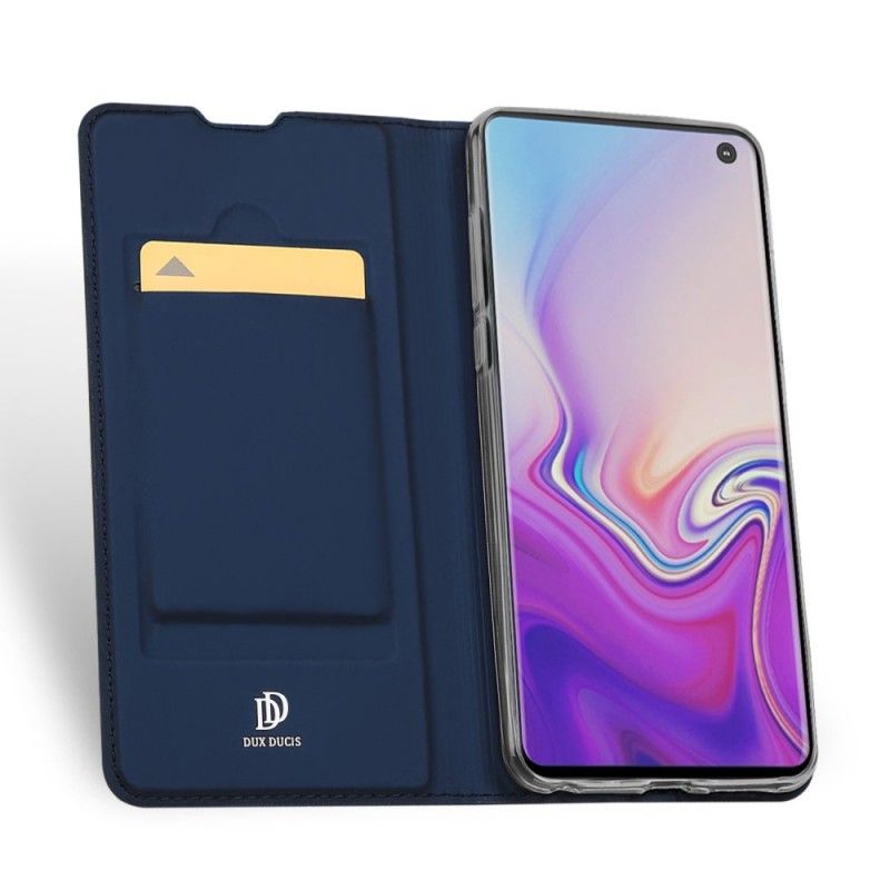 Læder Cover Samsung Galaxy S10 Sort Mobilcover Førsteklasses Serie