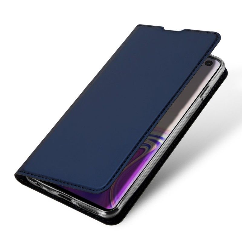 Læder Cover Samsung Galaxy S10 Sort Mobilcover Førsteklasses Serie