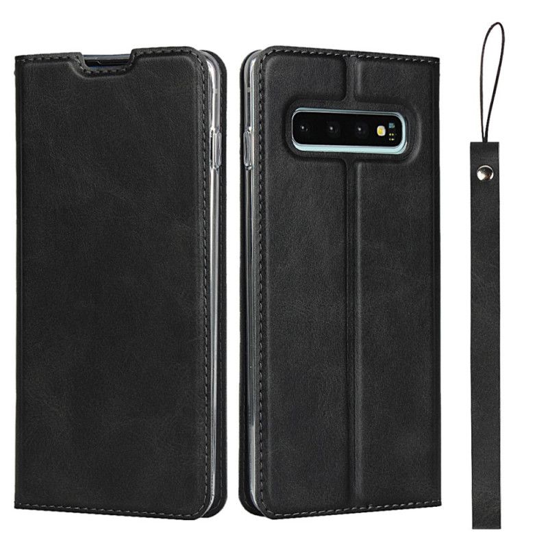 Læder Cover Samsung Galaxy S10 Sort Ultra Finesse