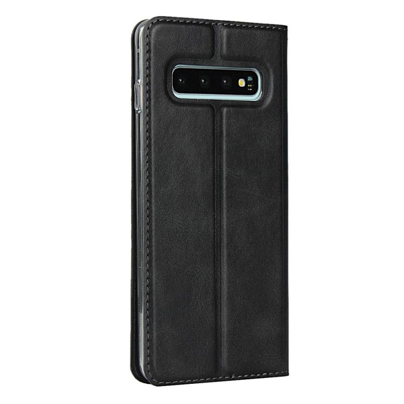 Læder Cover Samsung Galaxy S10 Sort Ultra Finesse