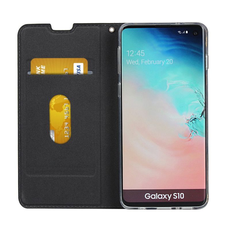 Læder Cover Samsung Galaxy S10 Sort Ultra Finesse