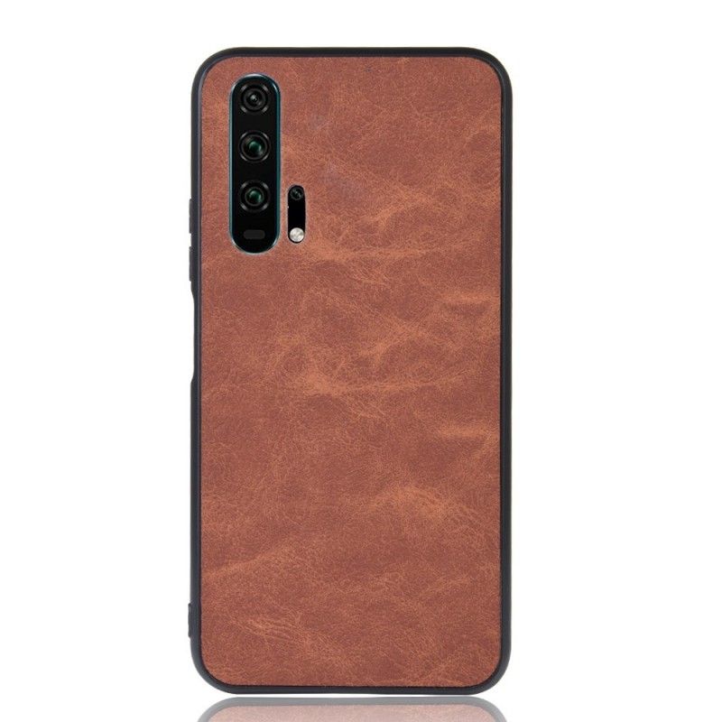 Cover Honor 20 Pro Brun Vintage Look Læder Effekt