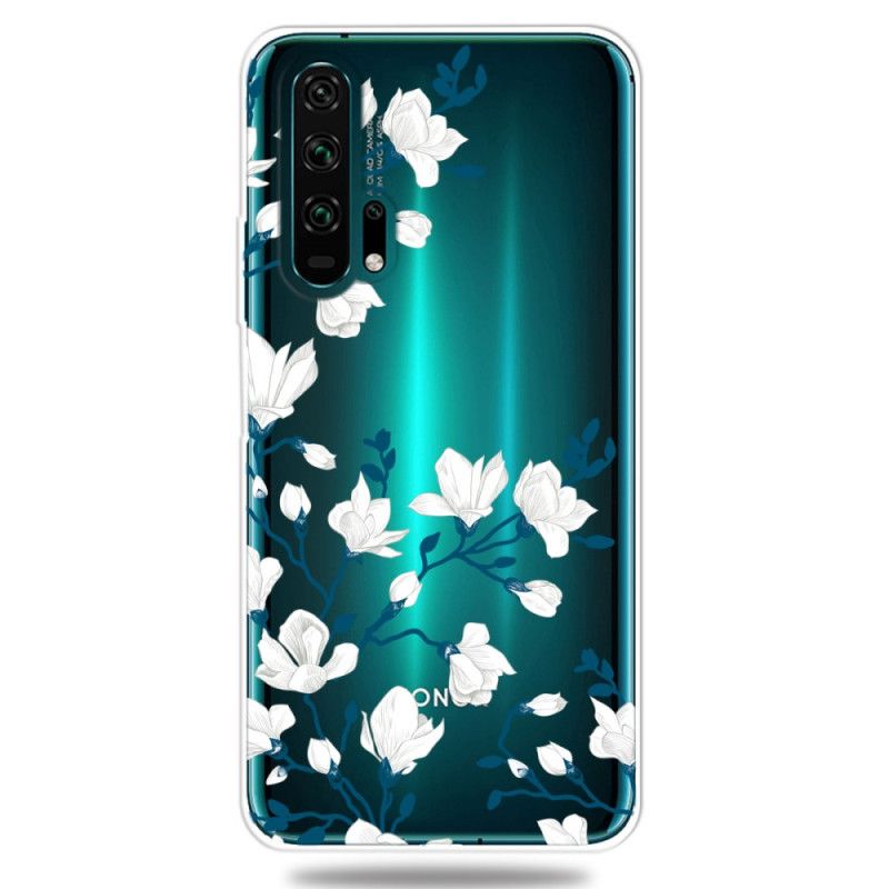 Cover Honor 20 Pro Mobilcover Hvide Blomster