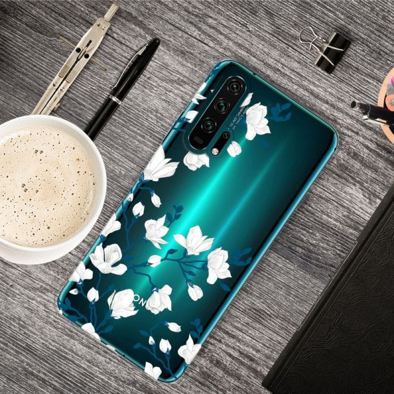 Cover Honor 20 Pro Mobilcover Hvide Blomster