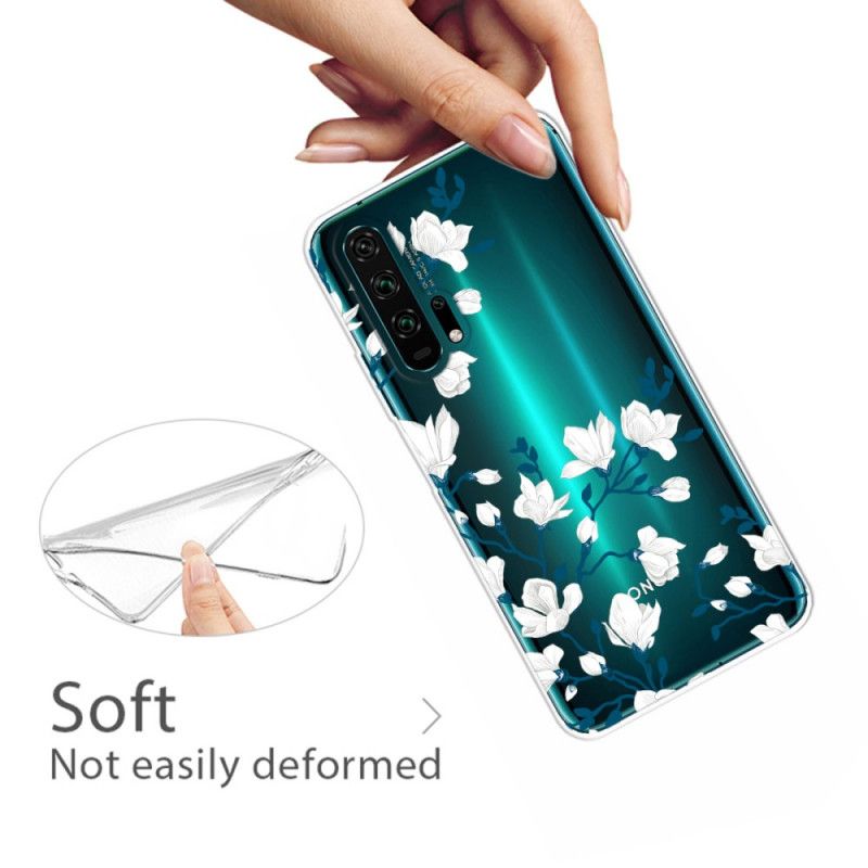 Cover Honor 20 Pro Mobilcover Hvide Blomster