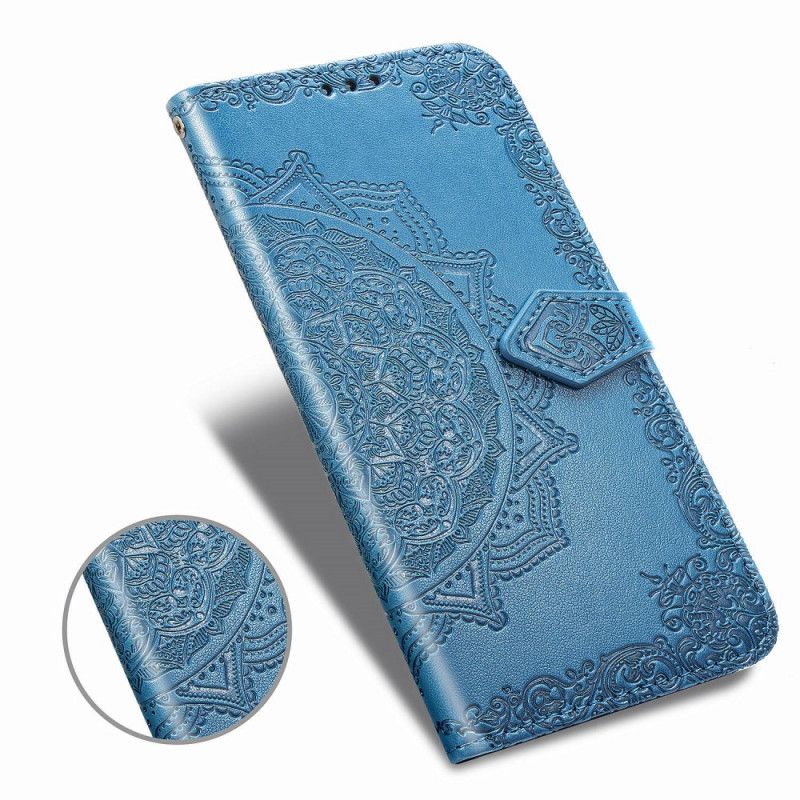 Flip Cover Læder for Honor 20 Pro Sort Middelaldermandala