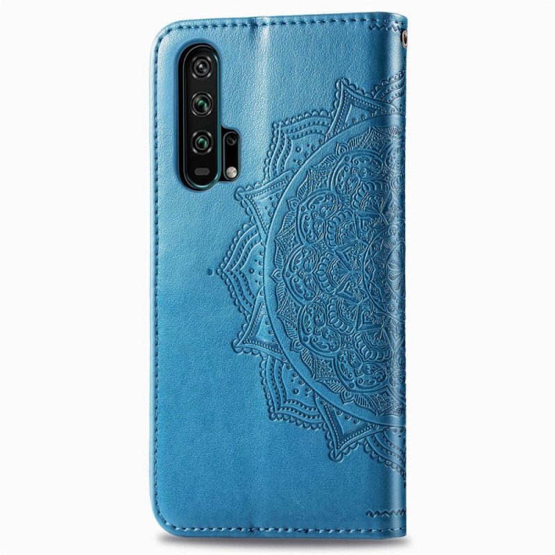 Flip Cover Læder for Honor 20 Pro Sort Middelaldermandala