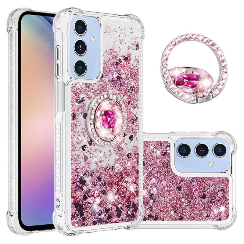 Cover Samsung Galaxy A15 5g Telefon Etui Flydende Glitter Støttering