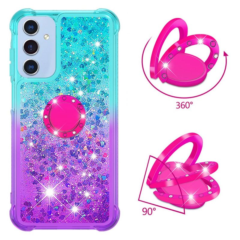 Cover Samsung Galaxy A15 5g Telefon Etui Glitter Gradient Support Ring