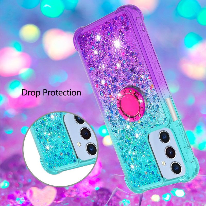 Cover Samsung Galaxy A15 5g Telefon Etui Glitter Gradient Support Ring