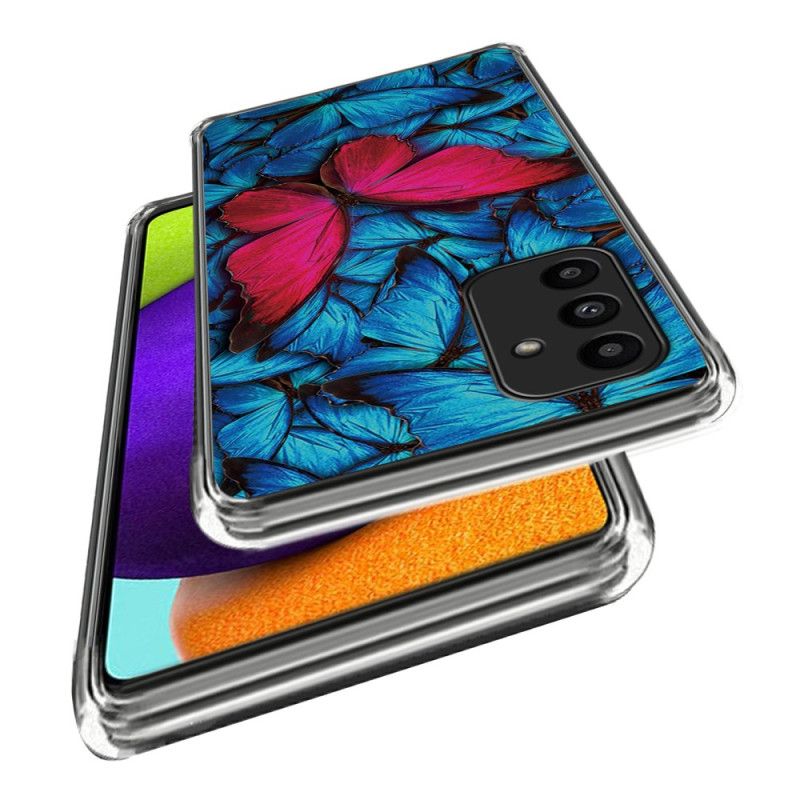 Cover Samsung Galaxy A15 5g Telefon Etui Rød Sommerfugl