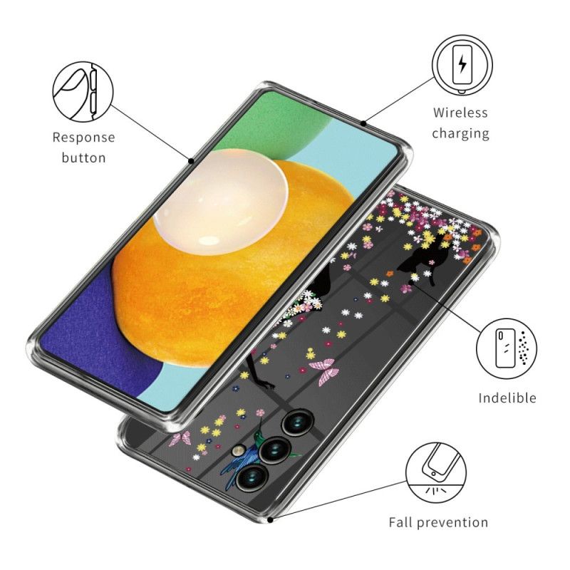 Flip Cover Til Samsung Galaxy A15 5g Blomsterfe