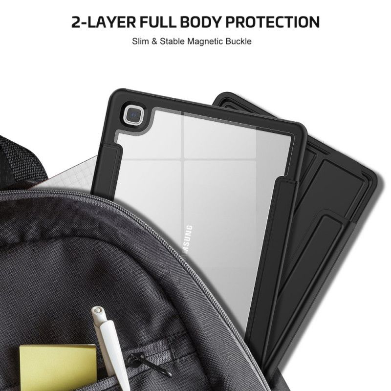 Cover Samsung Galaxy Tab A7 Sort Mobilcover Flytbart Medie Med Skærmfilm