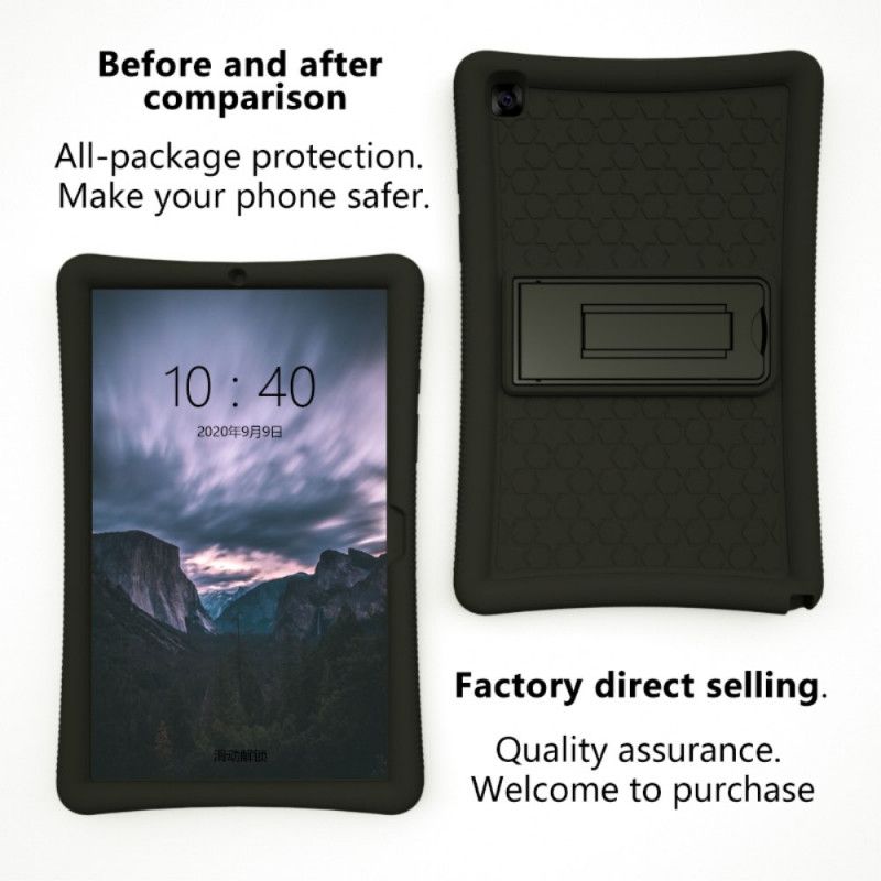 Cover Samsung Galaxy Tab A7 Sort Silikonestøtte