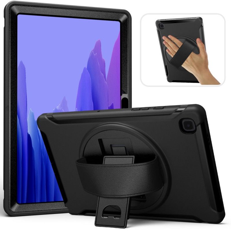 Cover Samsung Galaxy Tab A7 Sort Tredobbelt Beskyttelse Med Rem Og Støtte Original