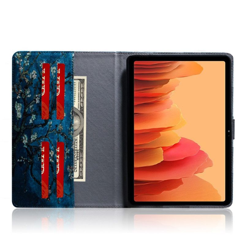 Flip Cover Læder for Samsung Galaxy Tab A7 Blomstrende Grene