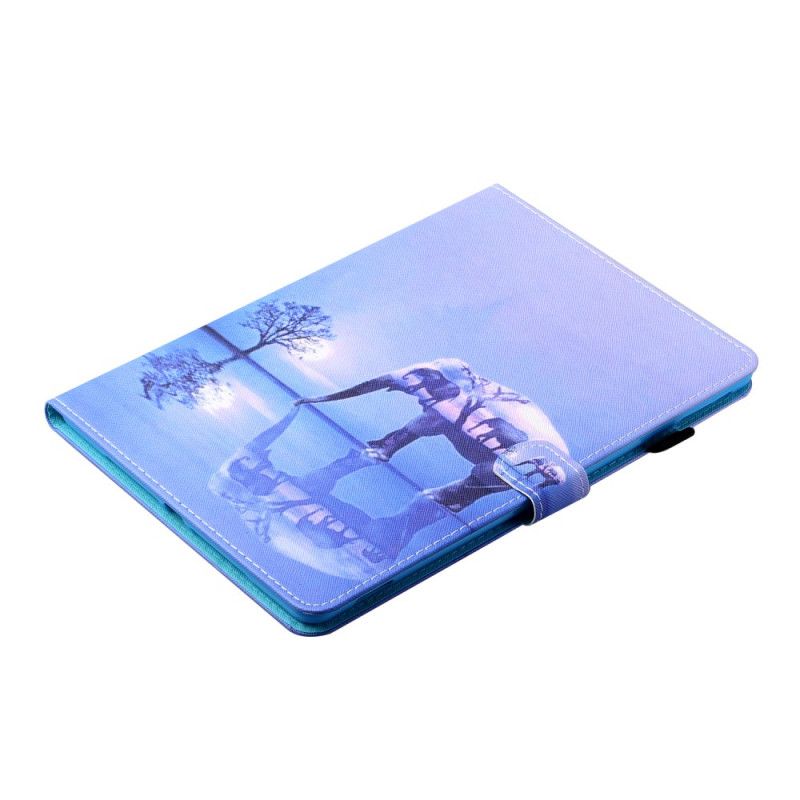 Flip Cover Læder for Samsung Galaxy Tab A7 Elefantkunst