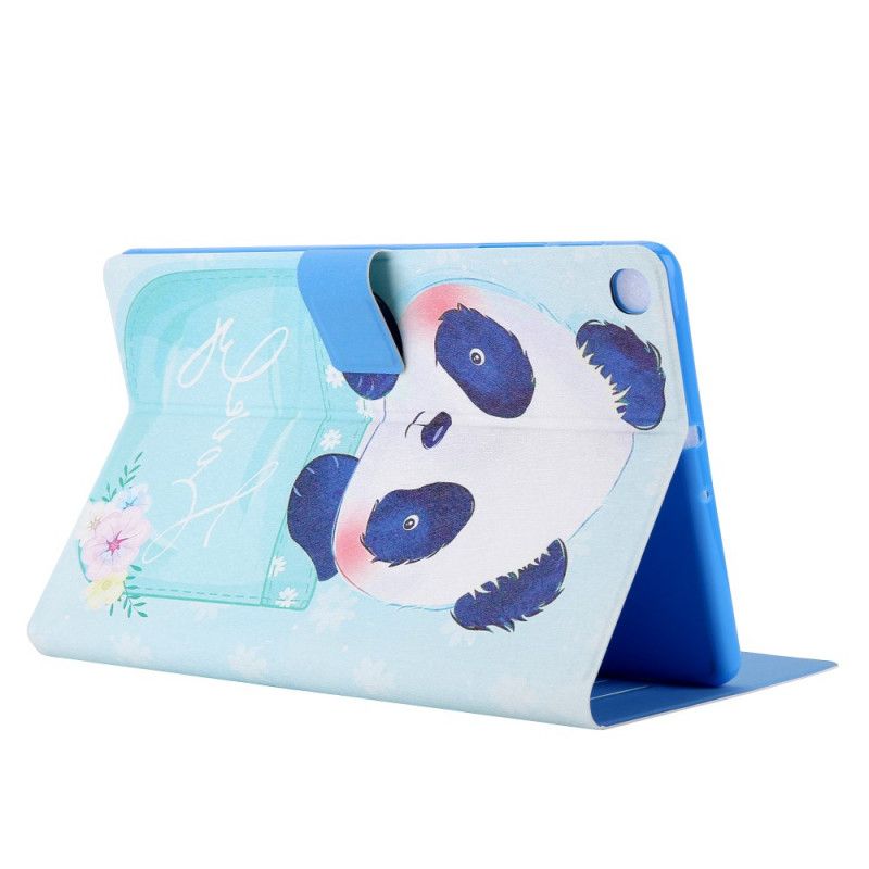 Flip Cover Læder for Samsung Galaxy Tab A7 Grøn Dejlig Panda