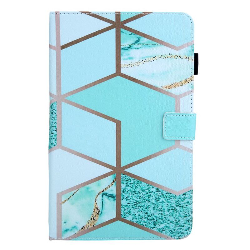 Flip Cover Læder for Samsung Galaxy Tab A7 Lilla Geometrisk Mønster