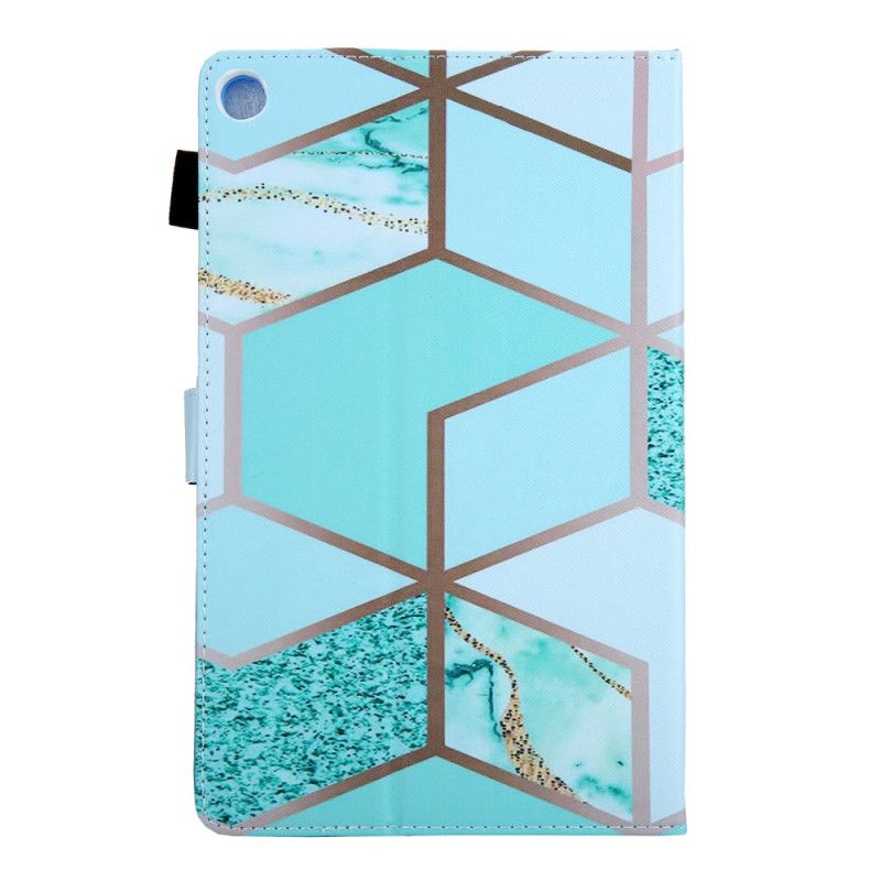 Flip Cover Læder for Samsung Galaxy Tab A7 Lilla Geometrisk Mønster