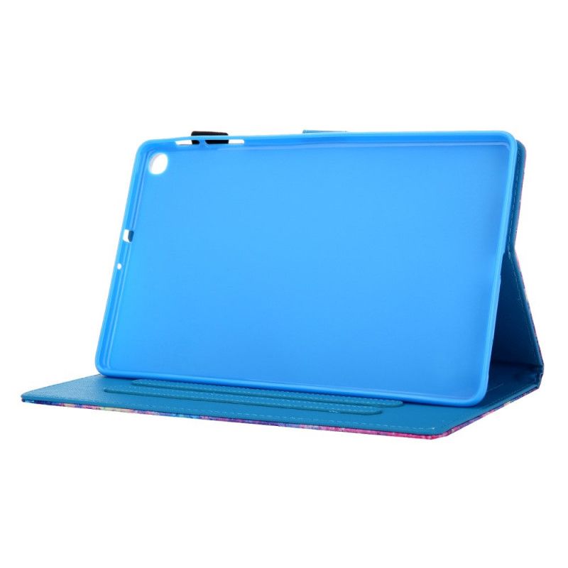 Flip Cover Læder for Samsung Galaxy Tab A7 Lilla Geometrisk Mønster