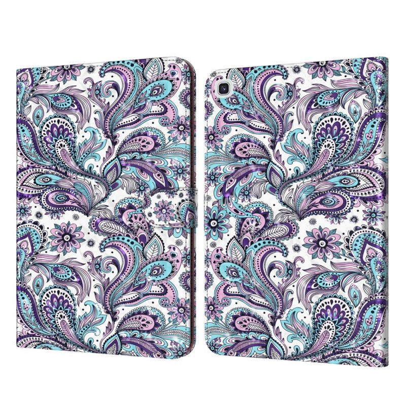 Flip Cover Læder for Samsung Galaxy Tab A7 Paisley Mønster