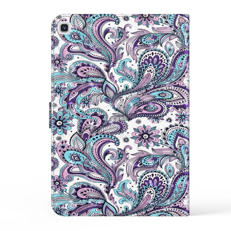 Flip Cover Læder for Samsung Galaxy Tab A7 Paisley Mønster